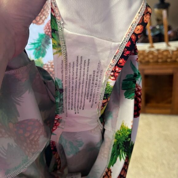 Forever 21 Plus High Waisted Pineapple Print Skirted Swim Bottoms 0x NWT - Picture 6 of 7